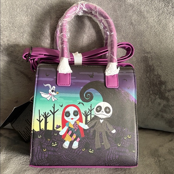 Loungefly The Nightmare Before Christmas Jack & Sally Dolls Mini Satchel Bag NWT - Picture 1 of 5